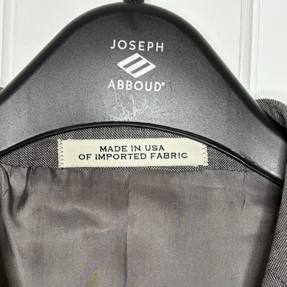 Joseph Abboud Blazer Mens 40R Slim Fit Grey Tollegno Italian Wool‎ Sport Coat